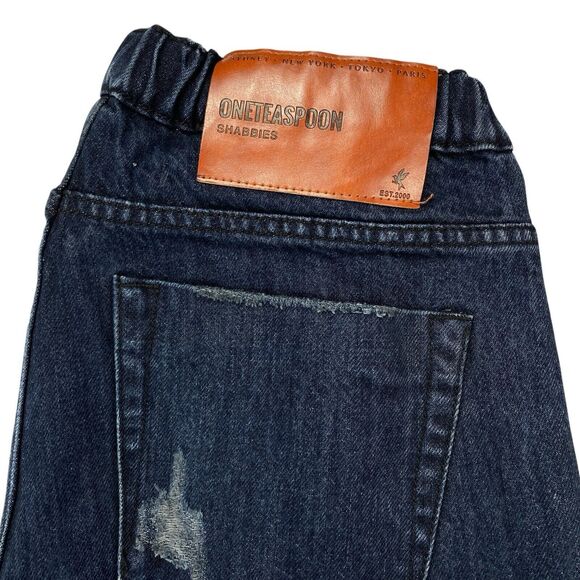 One Teaspoon Shabbies Drawstring Boyfriend Denim Jean Women XS Destroyed - Picture 4 of 16